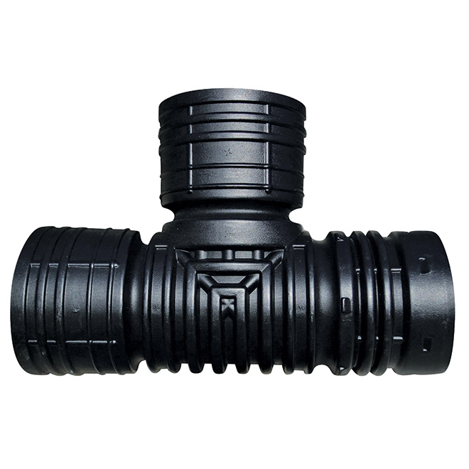 MOLE-PIPE PRO Adaptateur de tuyau de descente flexible Mole-Pipe de Reln,  polypropylène, noir, pour tuyau de 2 à 3 po de diamètre MP0023DA-FTR